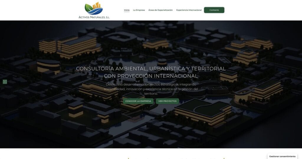 Diseño de página web para la consultora Activos Naturales, por Mardeasa
