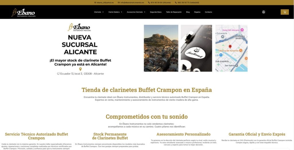 Tienda online de instrumentos musicales para Ébano, por Mardeasa